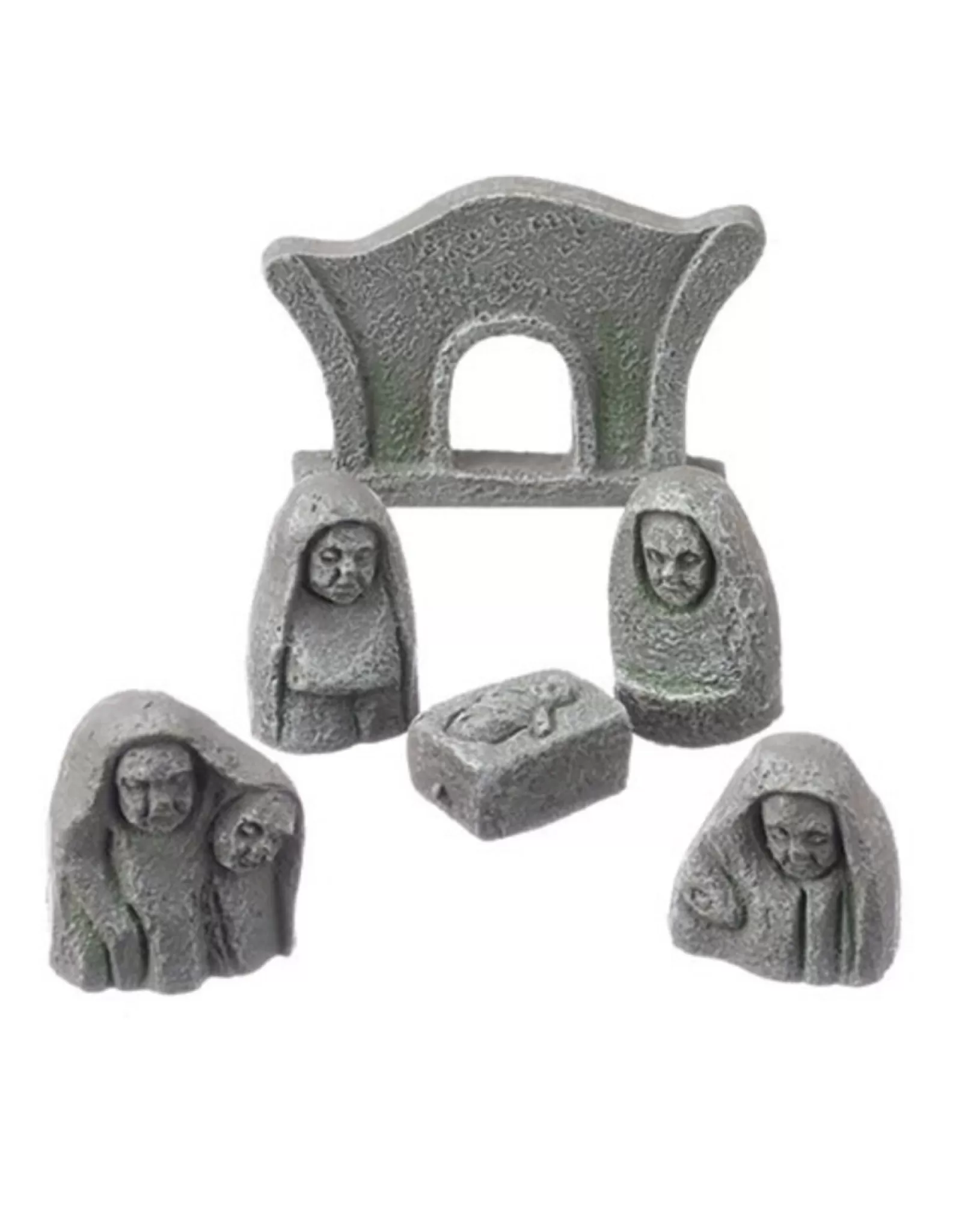 Crèche Artisanale Style Romain – Composition Celtique en 6 Pièces pour une Décoration de Noël Intemporelle