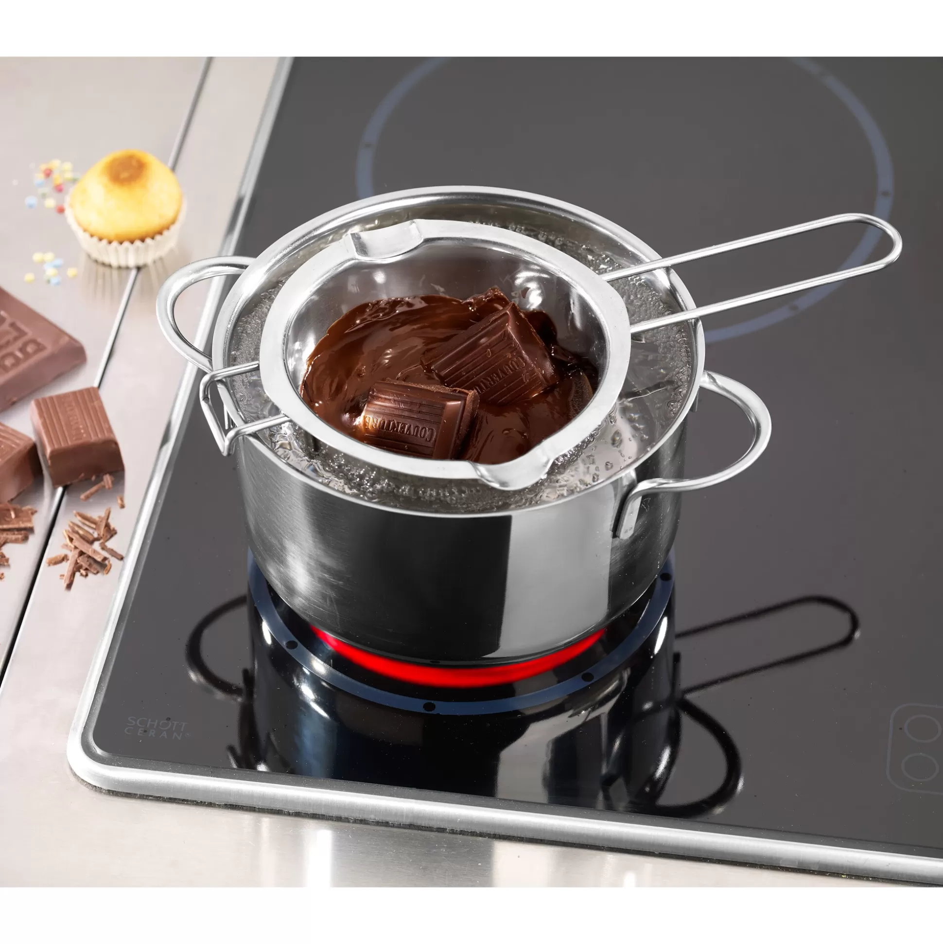 Fondoir Chocolat Professionnel Genialo - Ustensile de Pâtisserie Innovant pour Préparations Gourmandes