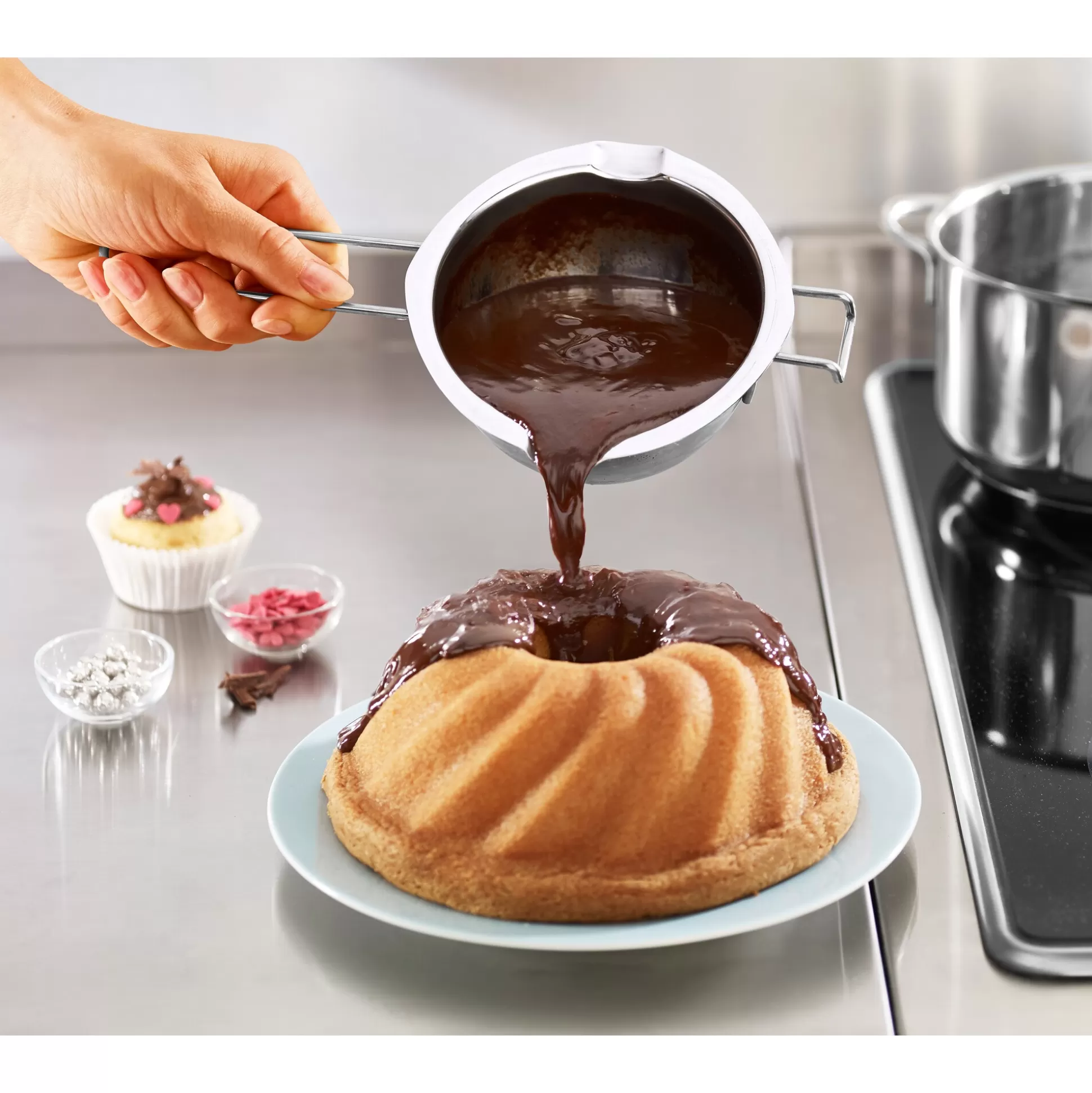 Fondoir Chocolat Professionnel Genialo - Ustensile de Pâtisserie Innovant pour Préparations Gourmandes