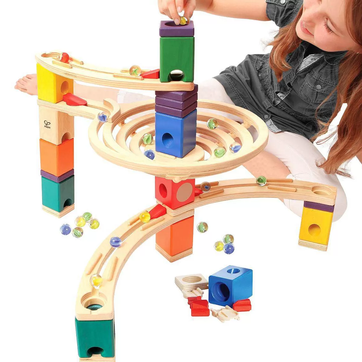 Circuit de Bille Château Quadrilla - Jeu de Construction en Bois HAPE | Offre Exceptionnelle