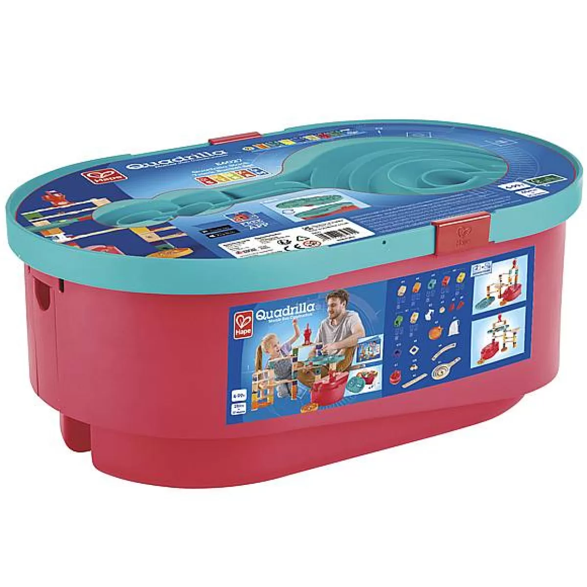 Promotion Éclair : Circuit à Billes Évolutif Quadrilla par Hape - Jeu de Construction Créatif pour Enfants