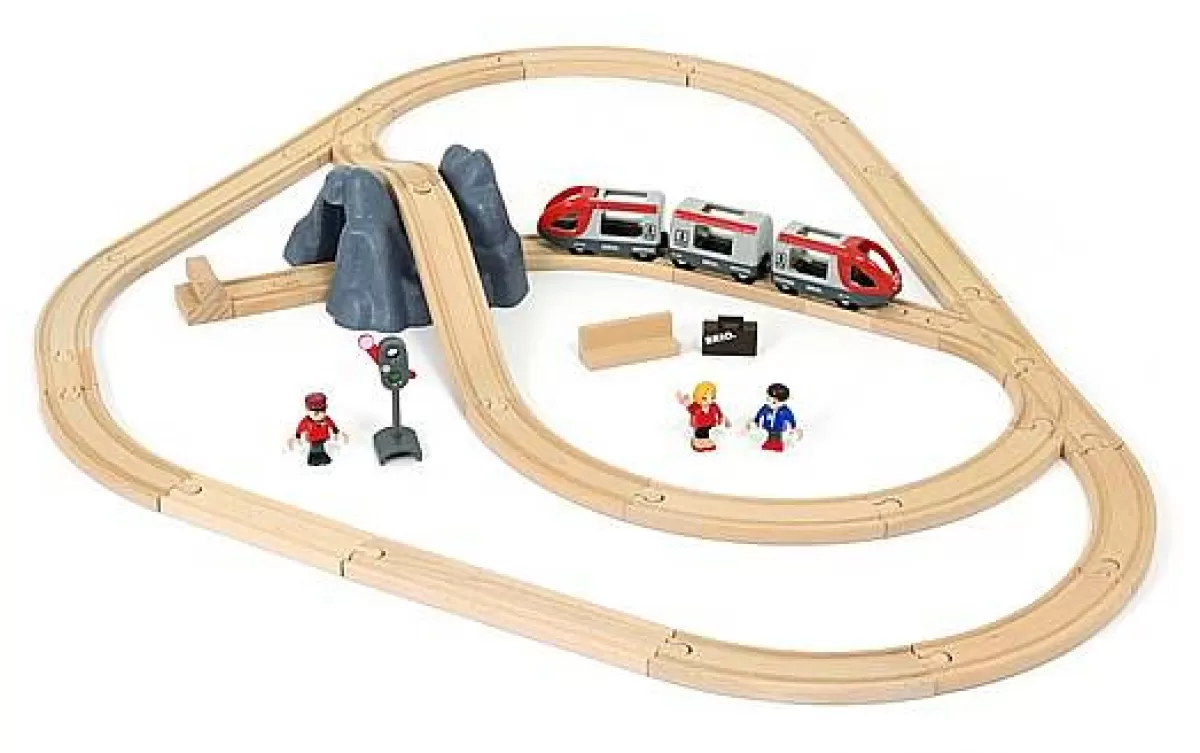 Circuit Brio Évolutif - Ensemble Démarrage 8 Passagers, Jeu de Construction Ludique et Économique pour Enfants