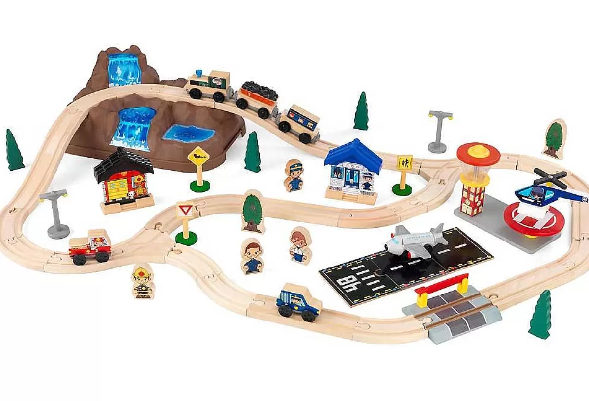 Kidkraft - Train Éducatif sur Circuit Montagneux | Jeu Interactif pour Enfants