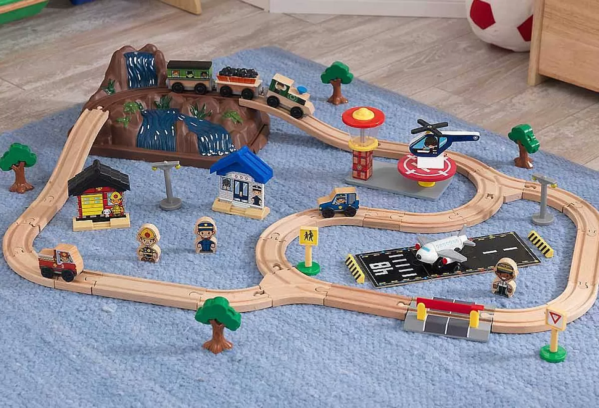 Kidkraft - Train Éducatif sur Circuit Montagneux | Jeu Interactif pour Enfants