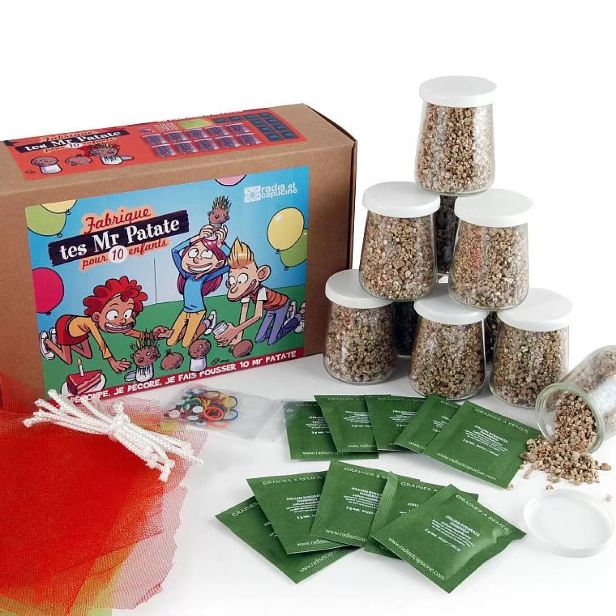 🎉 Coffret Cadeau Anniversaire Mr. Patate - 10 Accessoires Créatifs + Personnage Patate Amusant | Idée Cadeau Enfant Unique | Promo Éclair Radis & Capucine 

(Note : J'ai restructuré la formulation en ajoutant des éléments émotionnels, précisé la nature des accessoires, intégré des mots-clés complémentaires comme 