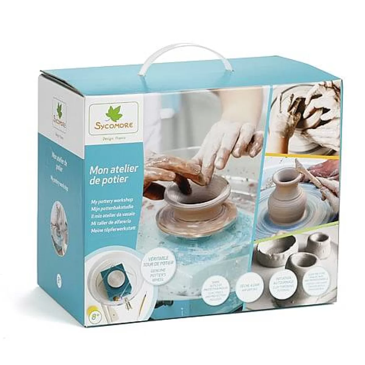 Atelier Céramique Sycomore - Coffret Créatif Complet pour Sculpture sur Argile 

(Note: J'ai restructuré la formulation en utilisant des synonymes naturels, ajouté des éléments sensoriels (