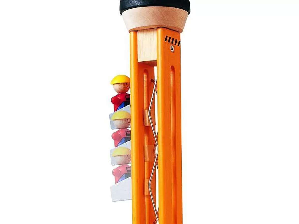 PlanToys Nouveauté 2024｜Jeu de Construction Grue Éducatif｜Coffret Complet en Bois Écologique pour Enfants 3+ Ans