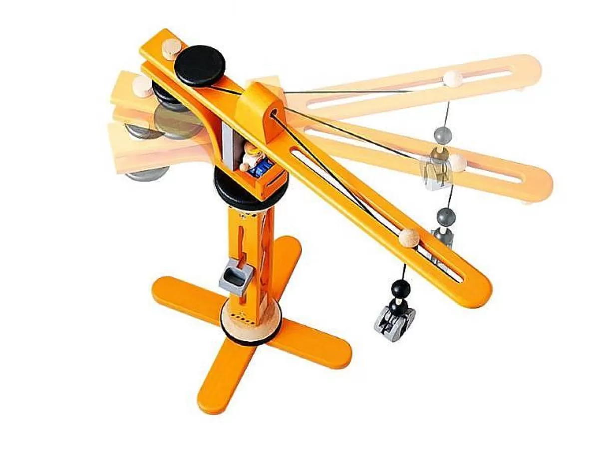 PlanToys Nouveauté 2024｜Jeu de Construction Grue Éducatif｜Coffret Complet en Bois Écologique pour Enfants 3+ Ans