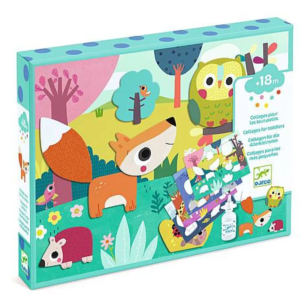 Kit Créatif Premières Activités de Collage - Boîte d'Éveil Artistique Djeco