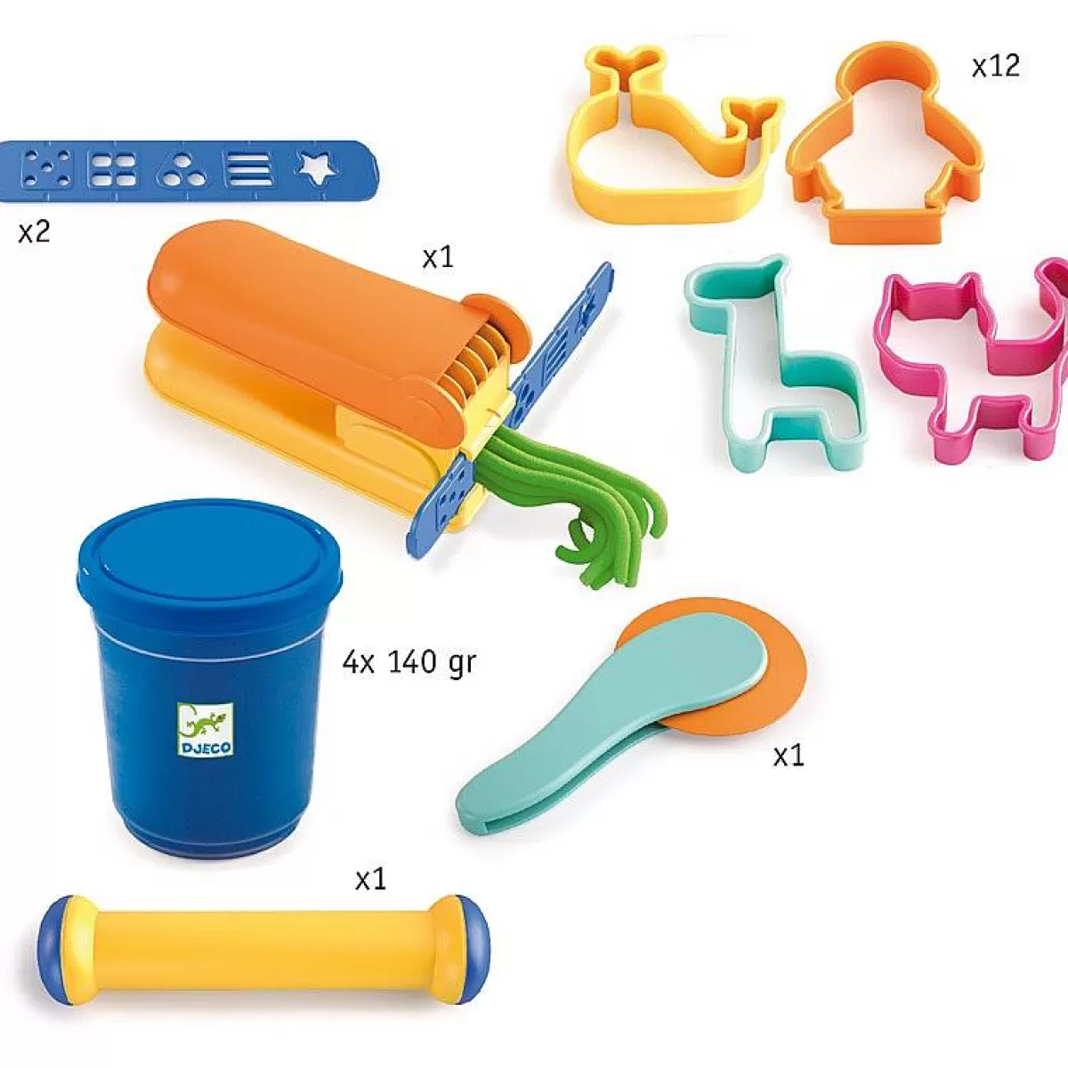 Djeco - Kit d'Éveil Artistique dès 2 Ans : Premières Créations en Pâte à Modeler