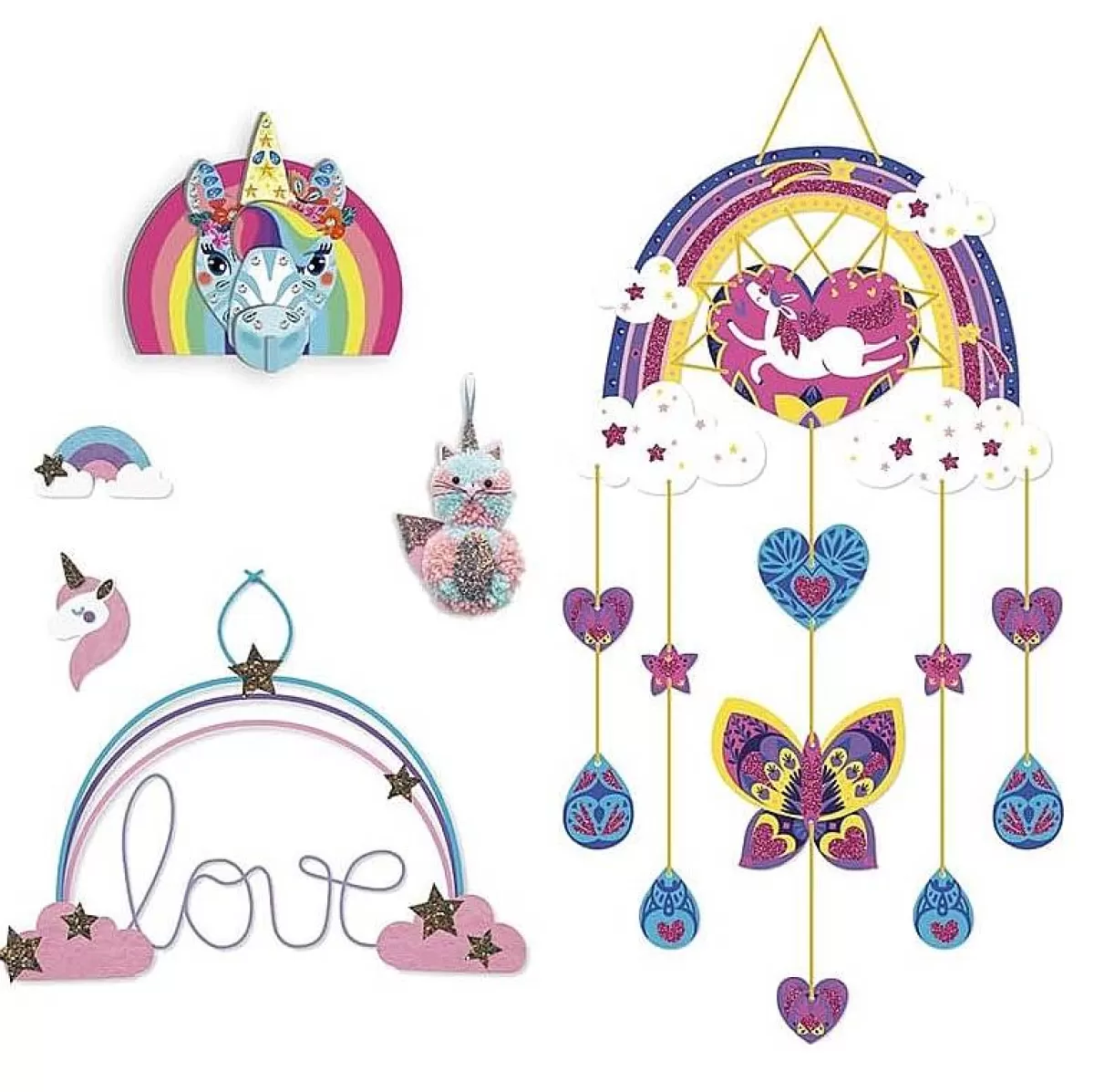Boîte d'Activités Créatives Arc-en-Ciel Janod - Kit Éducatif Enfant avec 12 Jeux Ludiques | Promotion Éclair 24h