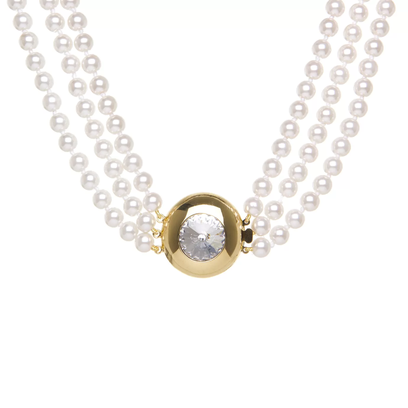 Lunghe – Collier Sodini : Triple rang de perles fines, élégance intemporelle inspirée par la joaillerie italienne