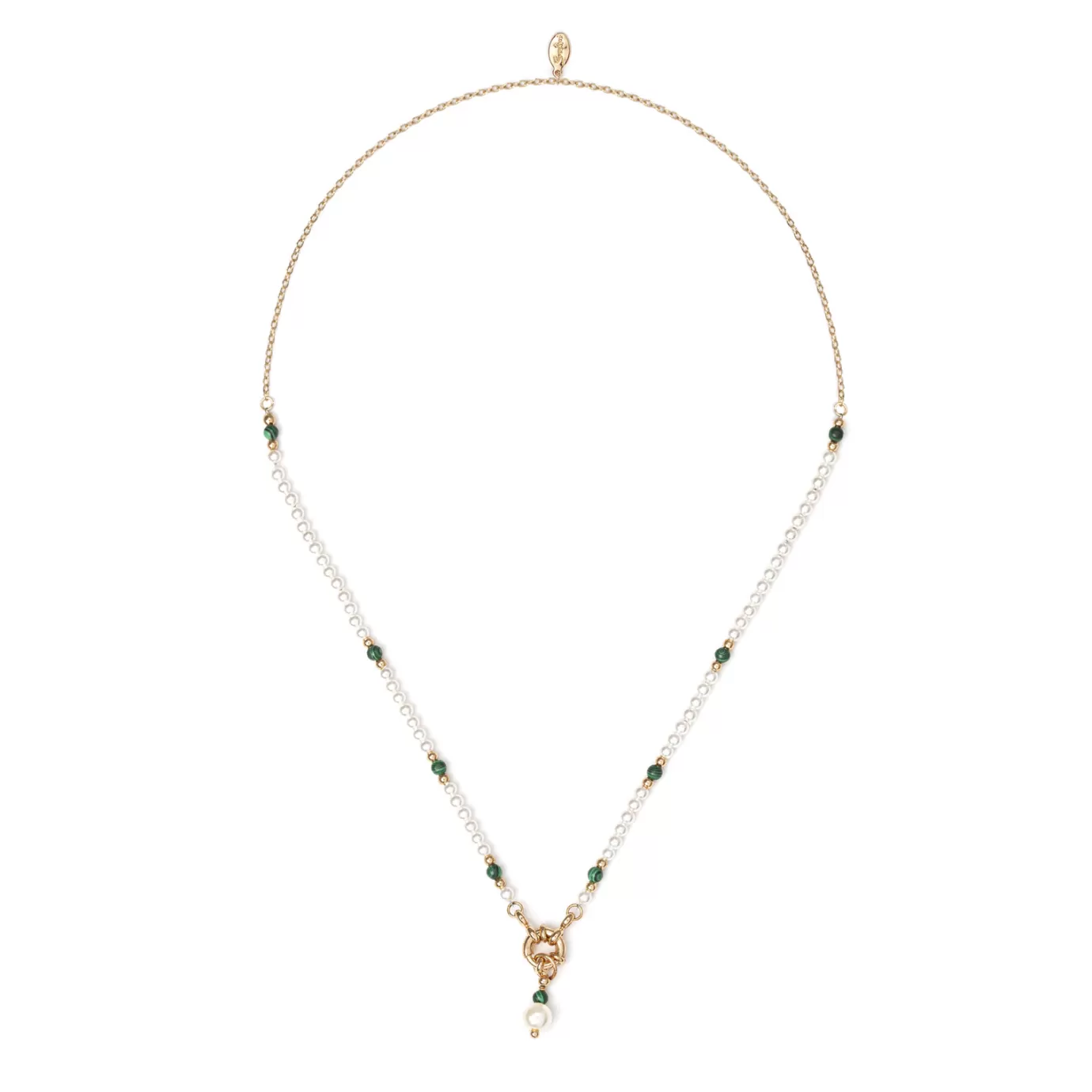 Collier Corté en Argent Sterling - Alliage de Perles Artisanales Balinaises et Maillon Roulé, Élégance Intemporelle