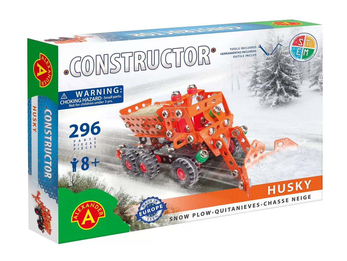 Jeu de Construction Alex - Husky Chasse-Neige à Neige • Kit Créatif Enfant 6-12 Ans • Soldes Flash