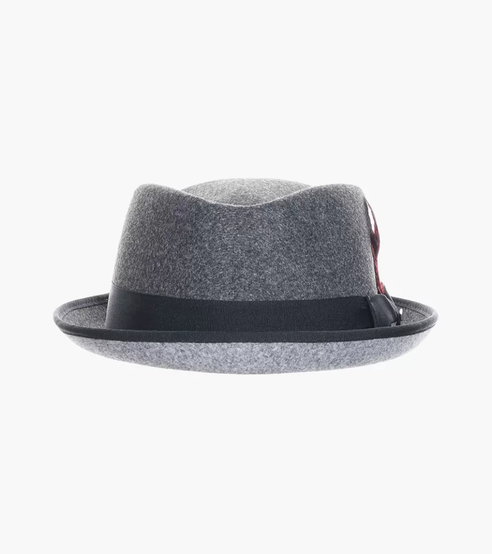 Chapeau Fedora Cranston - Stacy Adams Collection Charbon - Style Élégant à Prix Doux