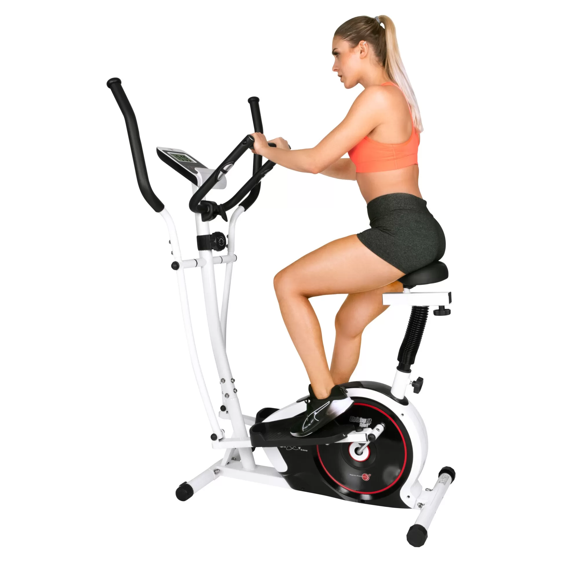 Vélo d'appartement cross-training haut de gamme CHRISTOPEIT SPORT R7 Pro - Design ergonomique pour des séances complètes à domicile