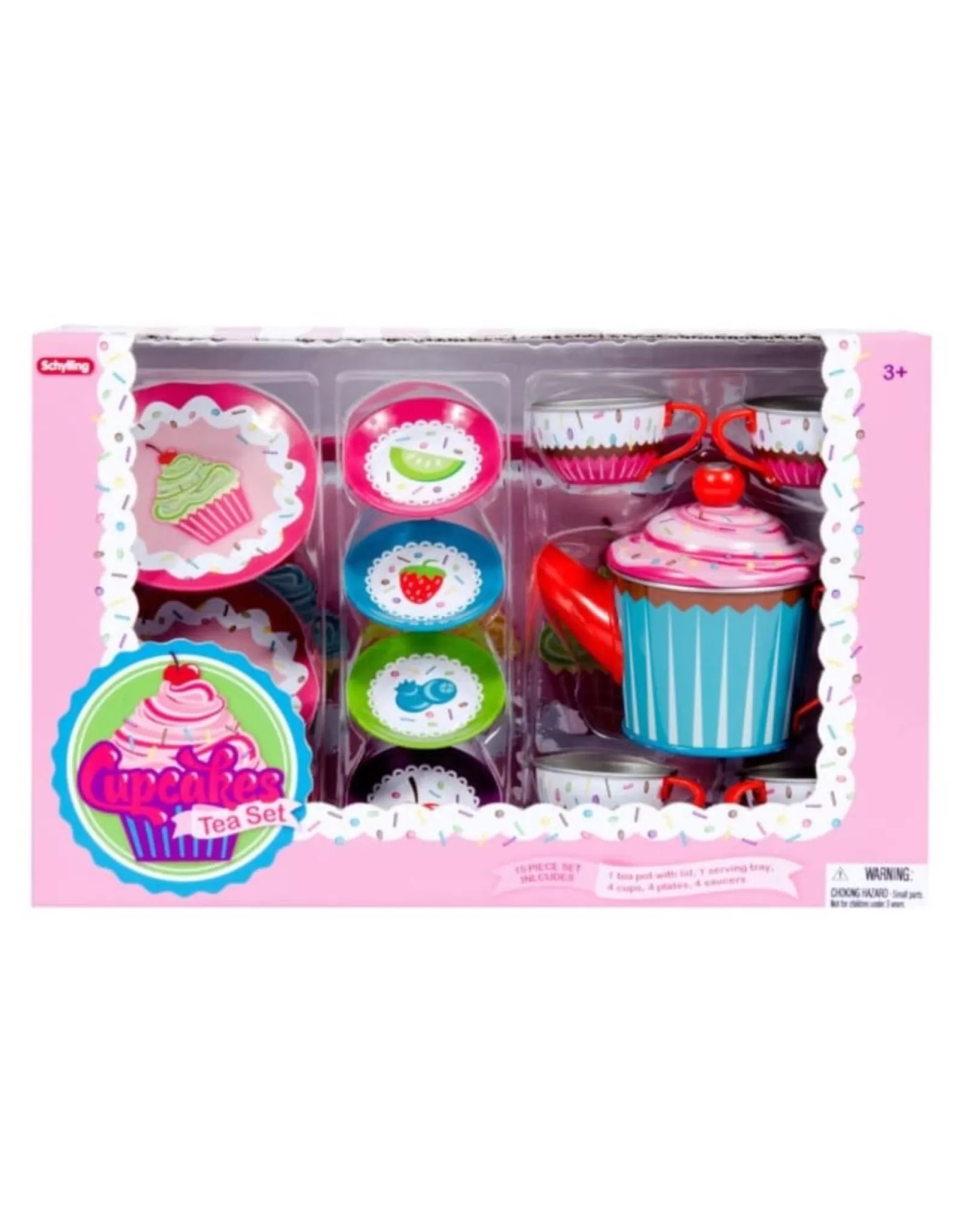 Service à thé miniature Cupcakes en métal pour enfants - SCH Jouets Créatifs