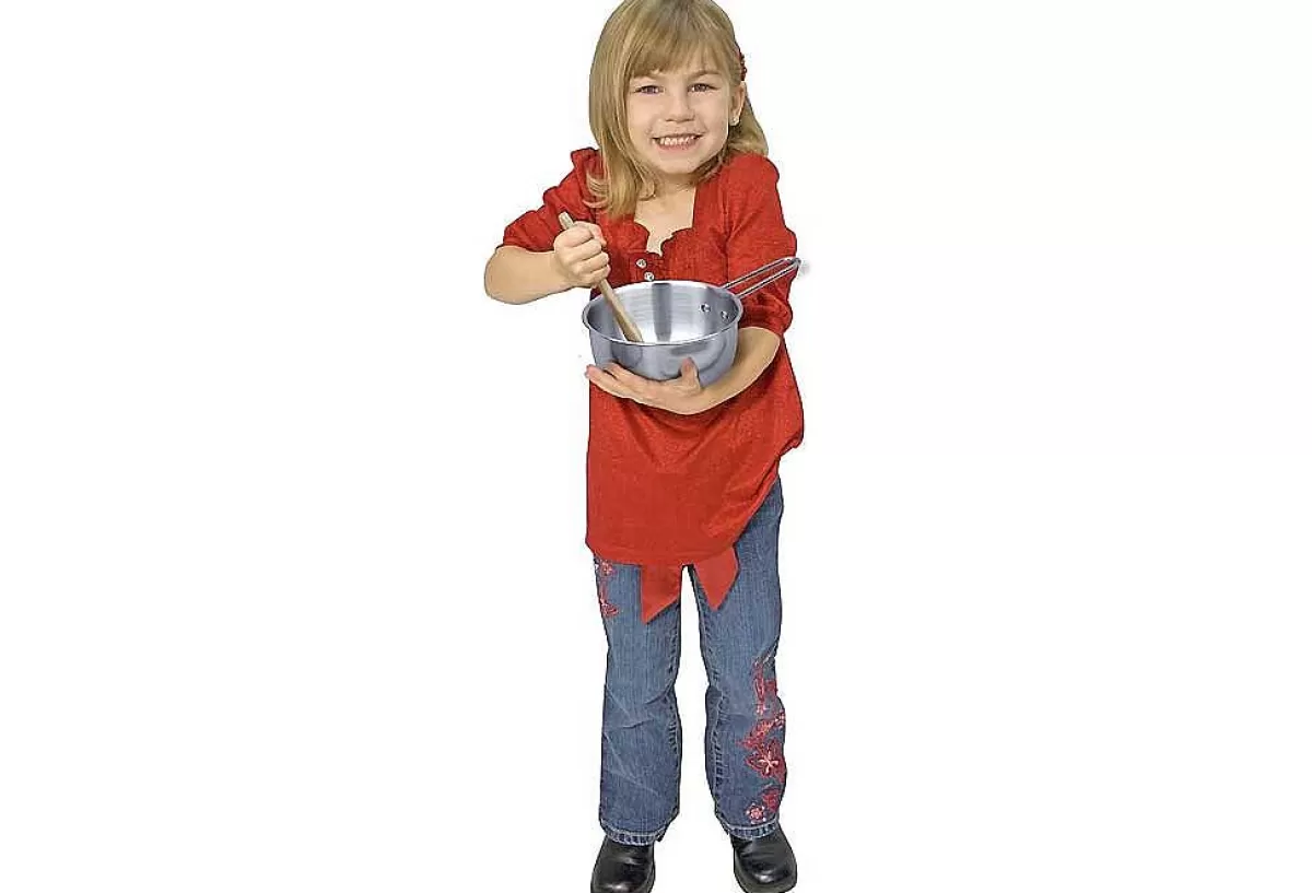 Cuisinettes en métal pour enfants Melissa & Doug - Ensemble de jeu durable avec accessoires réalistes - Prix abordable pour jeux éducatifs