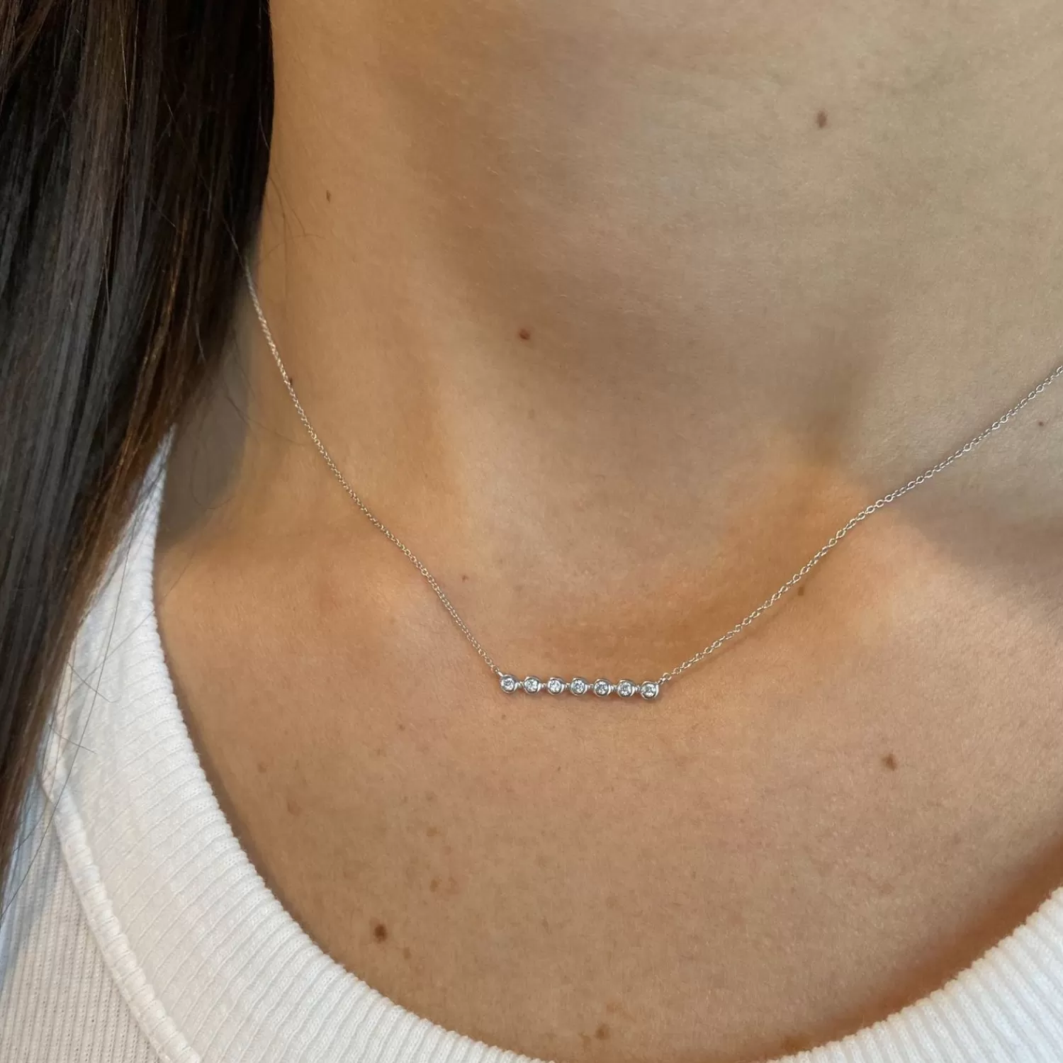 Collier Barre Diamant Lulu Jack en Or 14 Carats - Création Exclusive Alkemistry Dana Rebecca | Bijou Élégant à Porter au Quotidien