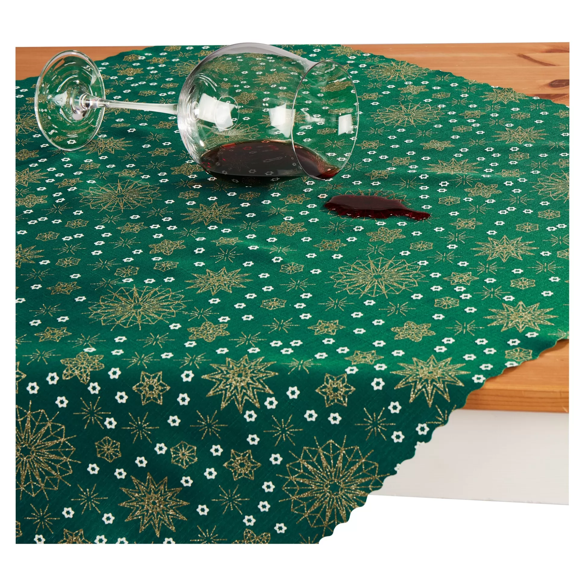 Nappe de Table Festive Viva Domo - Décoration Élégante Étoiles de Noël