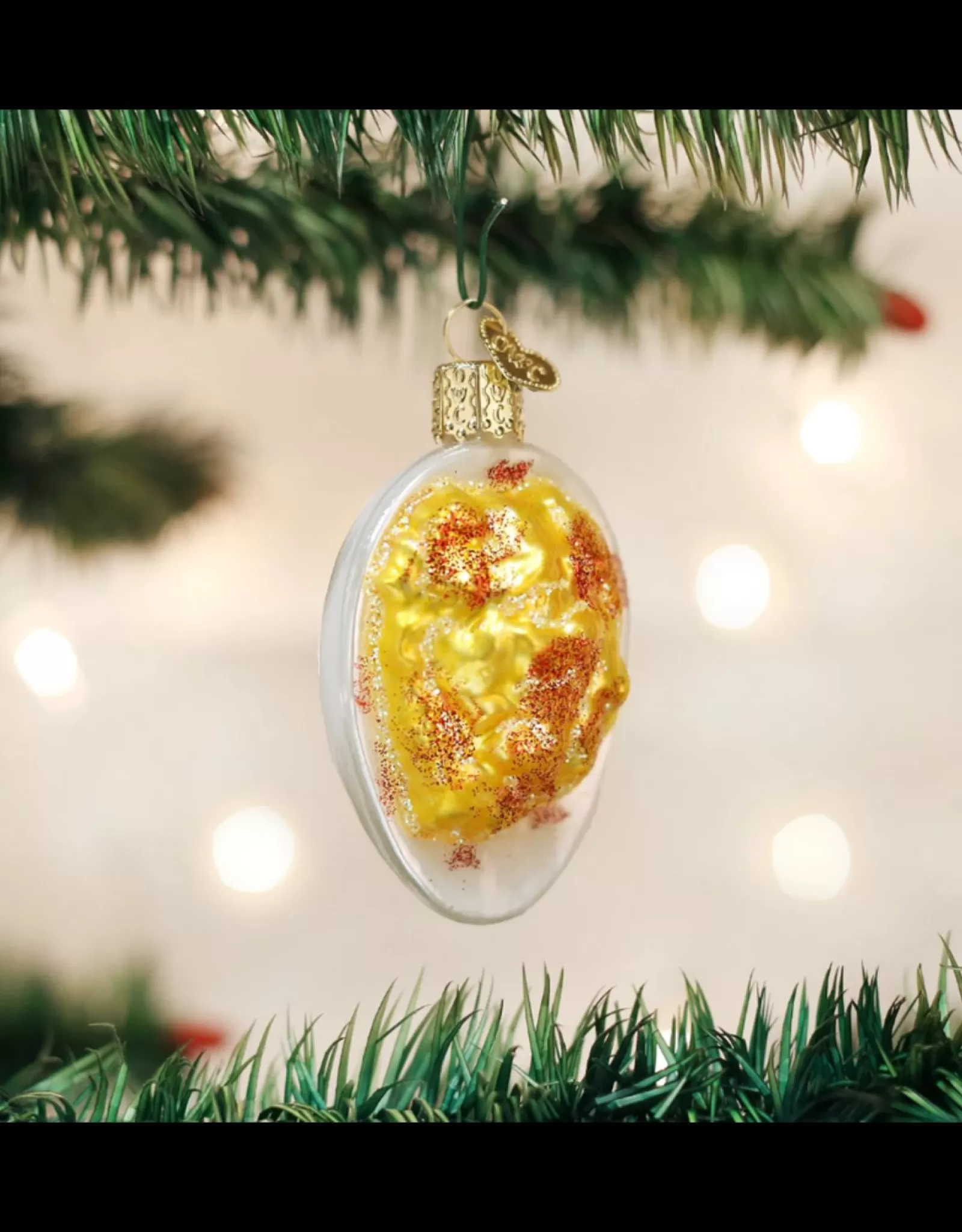 Décorations de Noël Vintage - Œufs Mimosa Festifs en Ornement Amusant