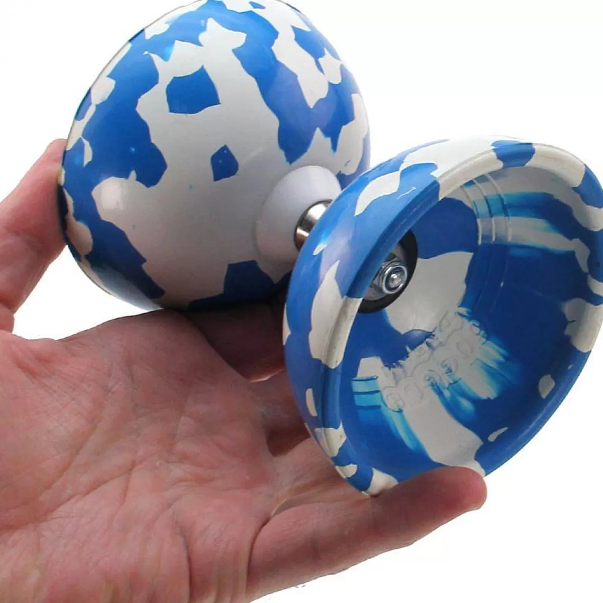 Diabolo Professionnel Jester A - Roulements Premium Bleu & Blanc | Promotion Éclair sur Juggle Dream  
Idéal pour Jonglerie et Spectacles - Offre Limitée !