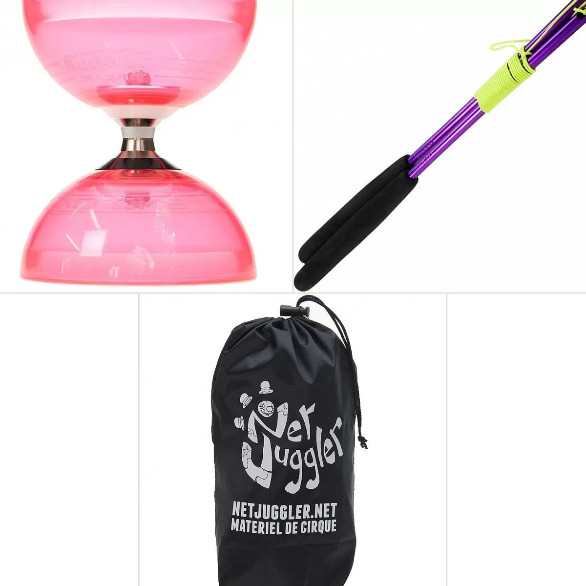 Diabolo Professionnel avec Triple Roulements – Quartz V2 en Nuance Rose Élégant pour un Style Urbain | Collection Juggle Dream