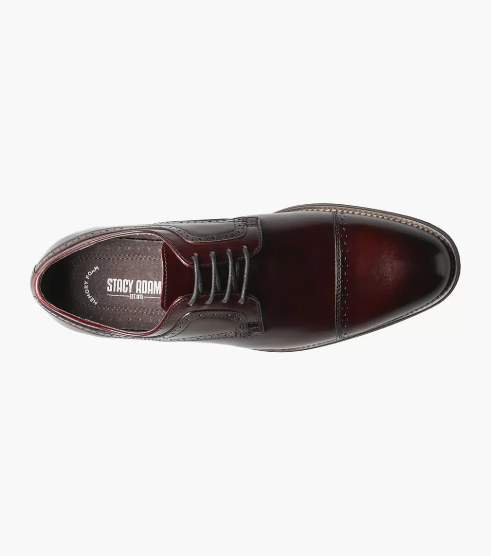 Chaussures Stacy-Adams Dickinson Bordeaux - Modèle Élégant en Cuir Souple en Promotion Exclusive