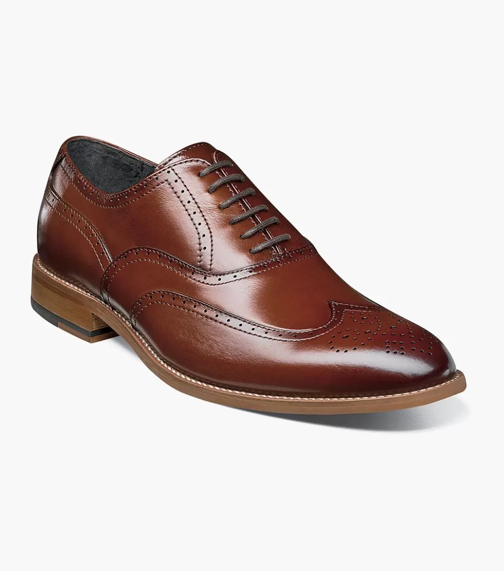 Promotion Exclusive Stacy Adams｜Chaussures en Cuir Cognac Dunbar｜Soldes Limitées Jusqu'à -40%
