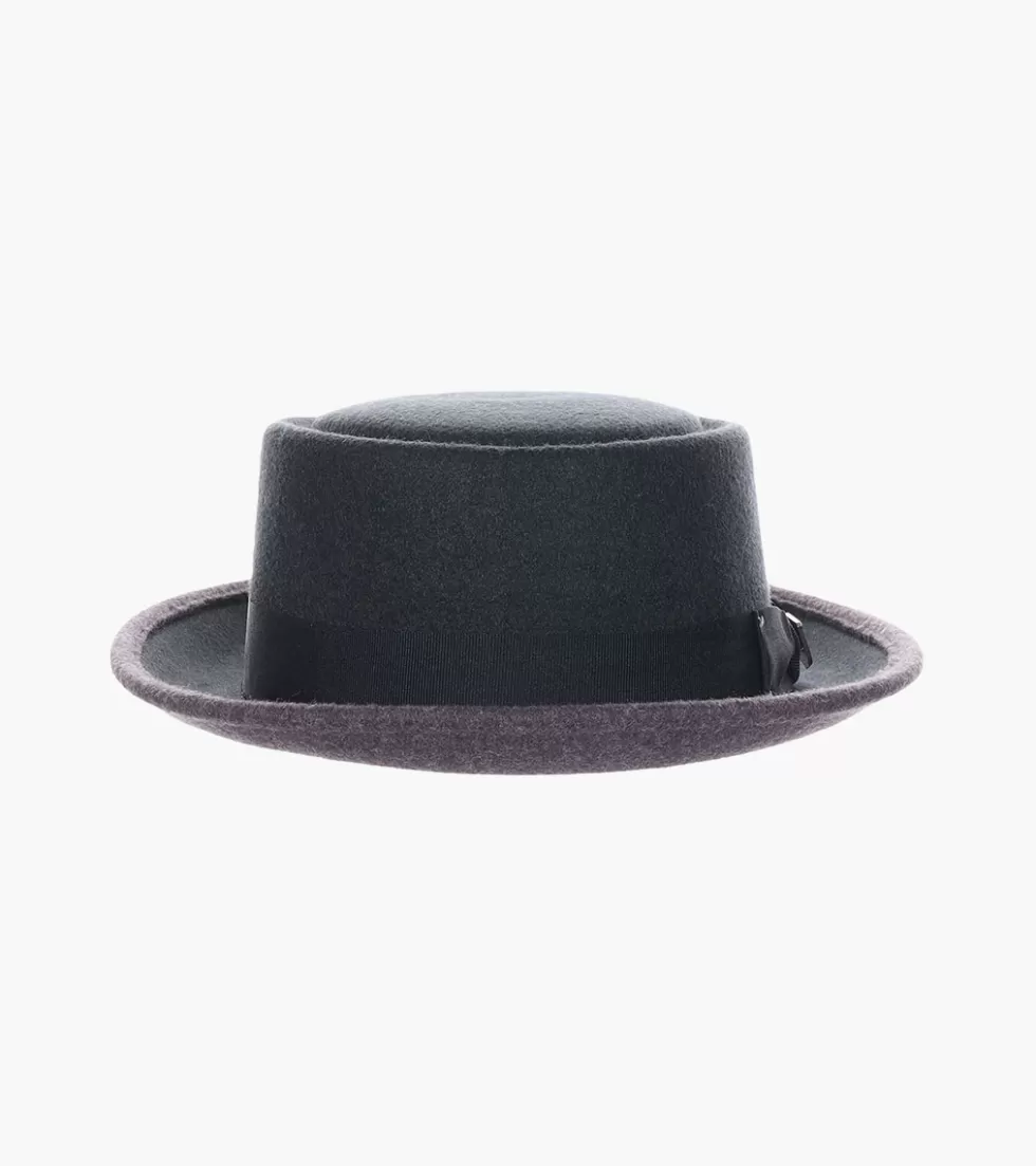 Chapeaux Stacy Adams Essex - Modèle Pork Pie Champignon Artisanal