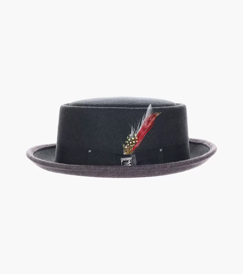 Chapeaux Stacy Adams Essex - Modèle Pork Pie Champignon Artisanal