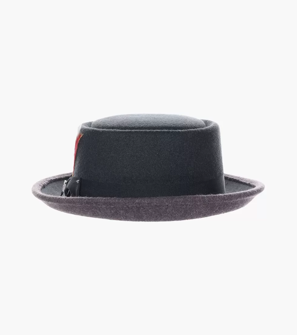 Chapeaux Stacy Adams Essex - Modèle Pork Pie Champignon Artisanal