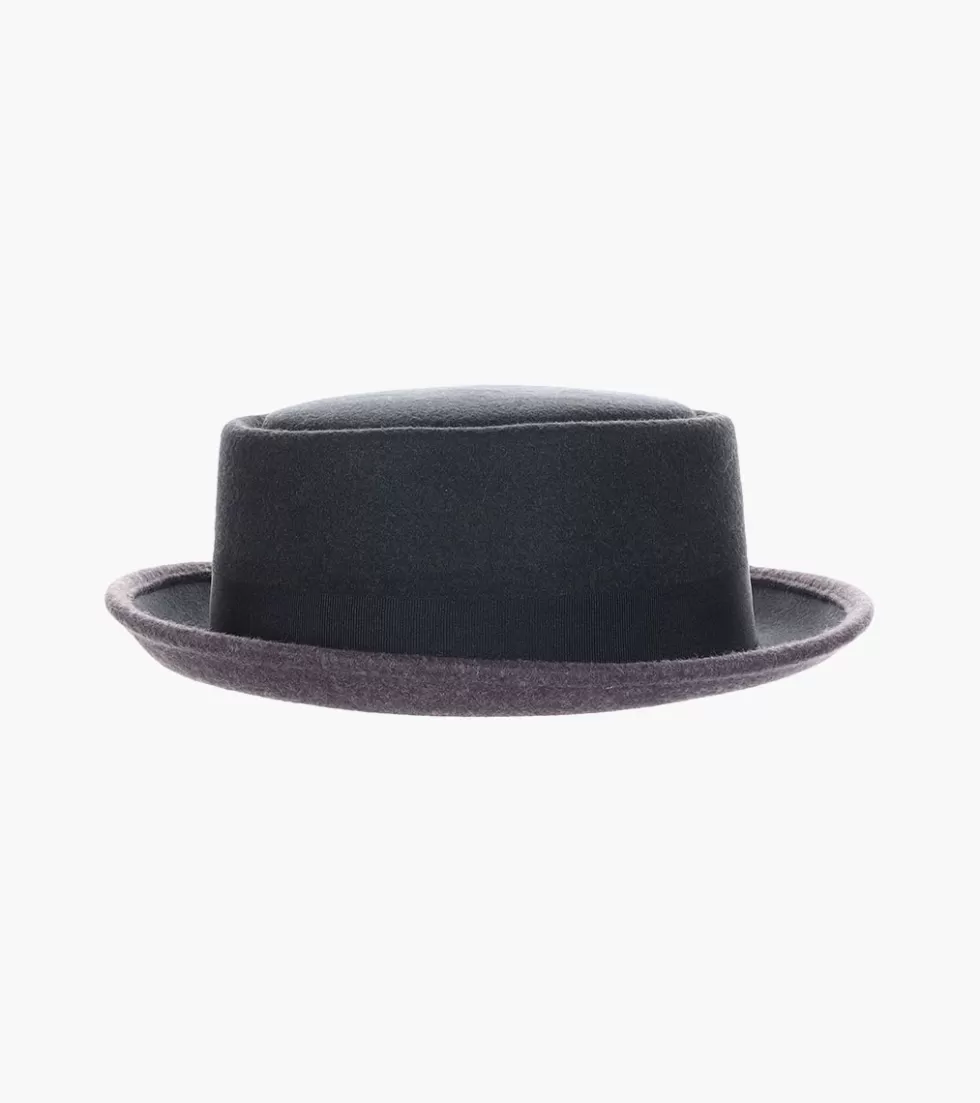 Chapeaux Stacy Adams Essex - Modèle Pork Pie Champignon Artisanal