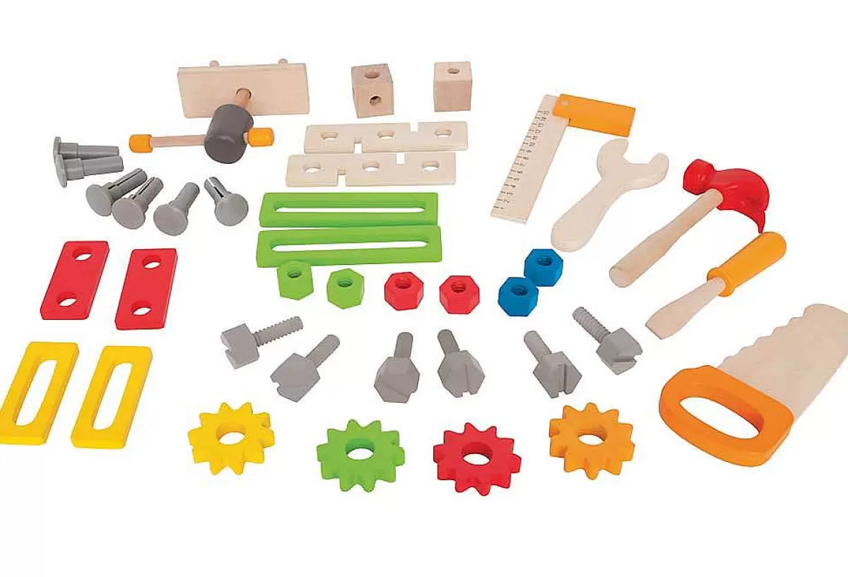 Établi de Bricolage HAPE en Bois Massif - Atelier Évolutif pour Enfants 4-8 Ans | Jeu Créatif Durable | Top Vente 2024