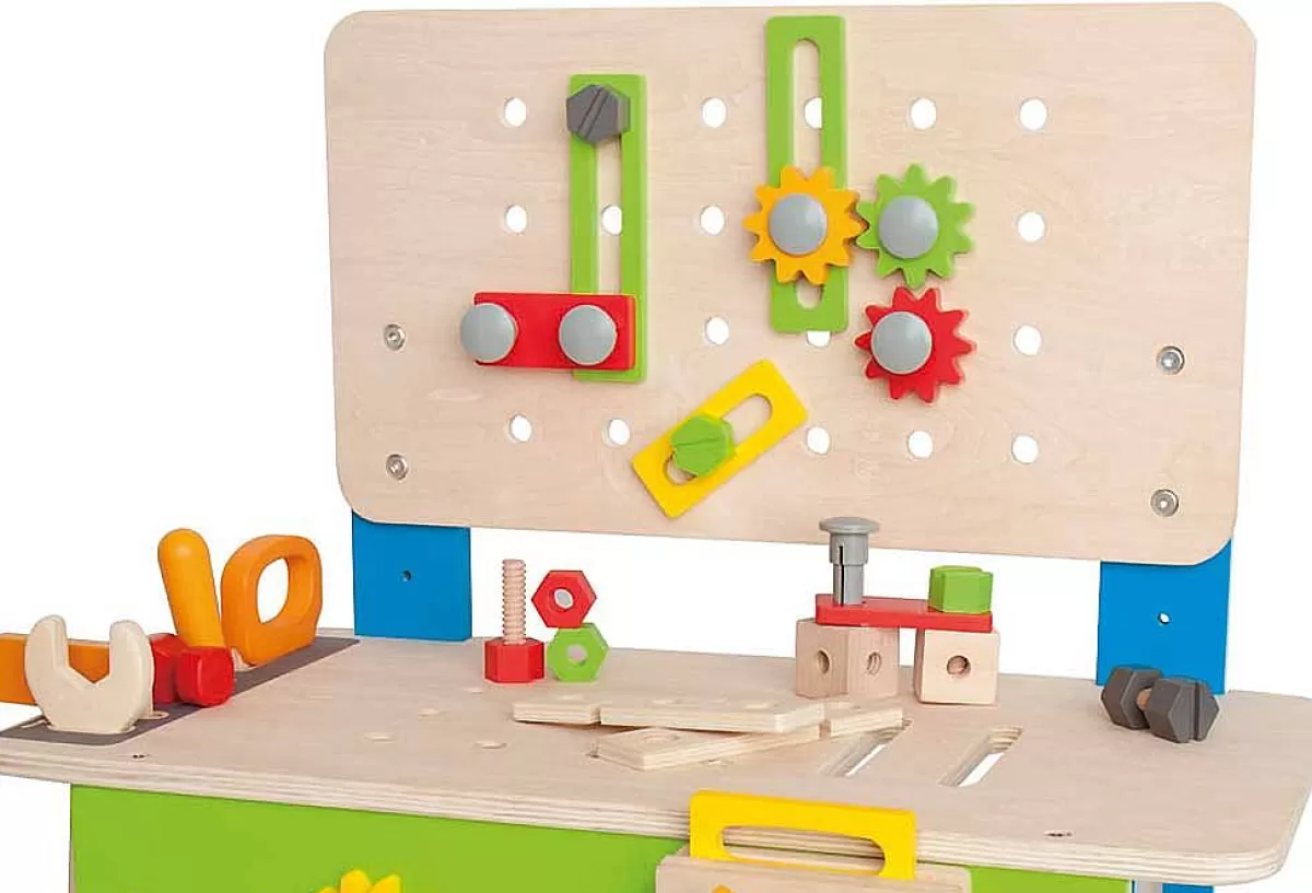 Établi de Bricolage HAPE en Bois Massif - Atelier Évolutif pour Enfants 4-8 Ans | Jeu Créatif Durable | Top Vente 2024