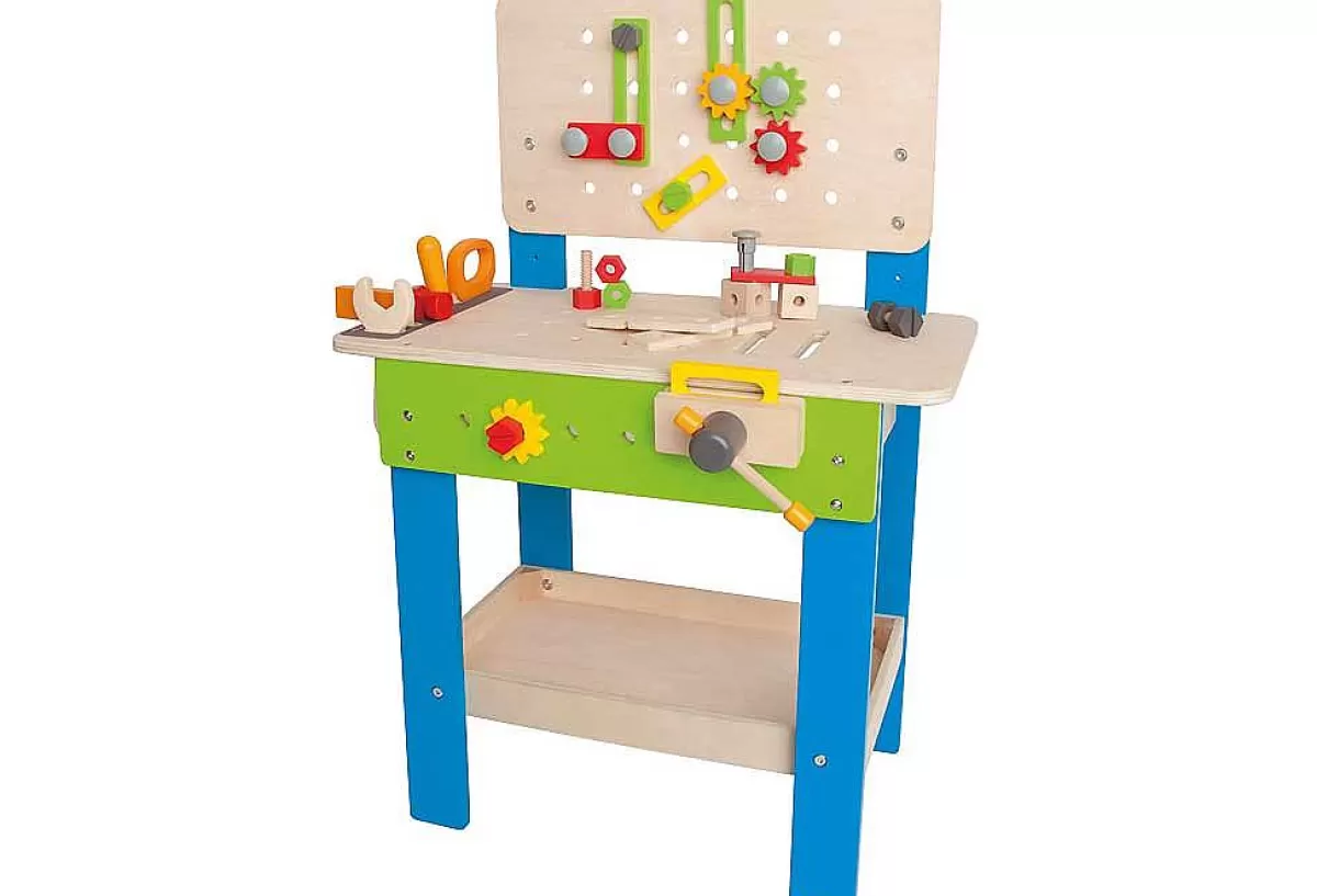 Établi de Bricolage HAPE en Bois Massif - Atelier Évolutif pour Enfants 4-8 Ans | Jeu Créatif Durable | Top Vente 2024