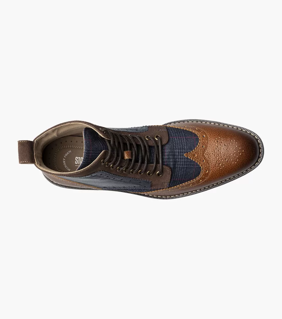 Chaussures Stacy Adams Finnigan en cuir cognac et bleu marine - Style classique à prix abordable