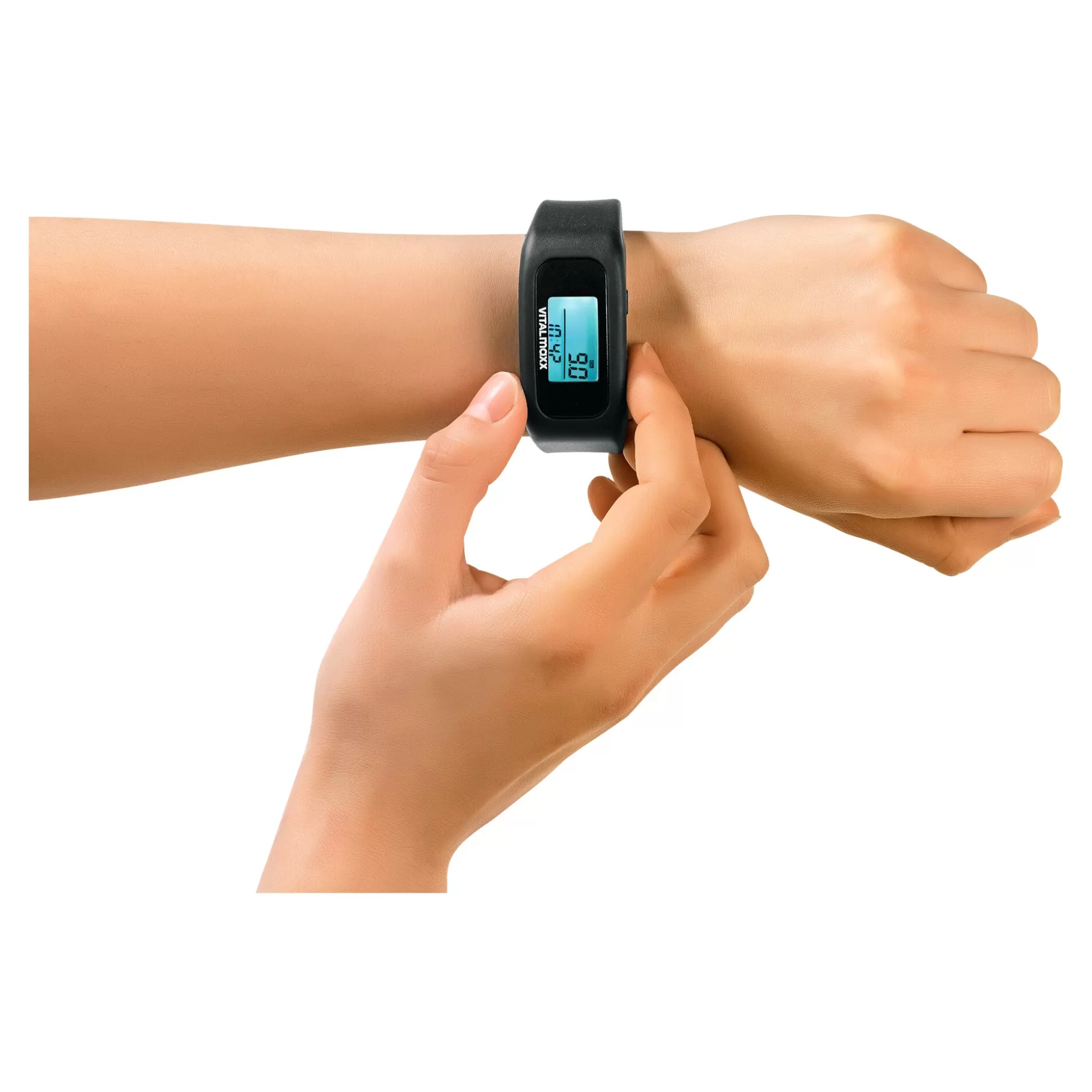 VITALMAXX Bracelet Connecté Sportif Noir Élégant - Tracker d'Activité Premium pour Entraînement Intensif