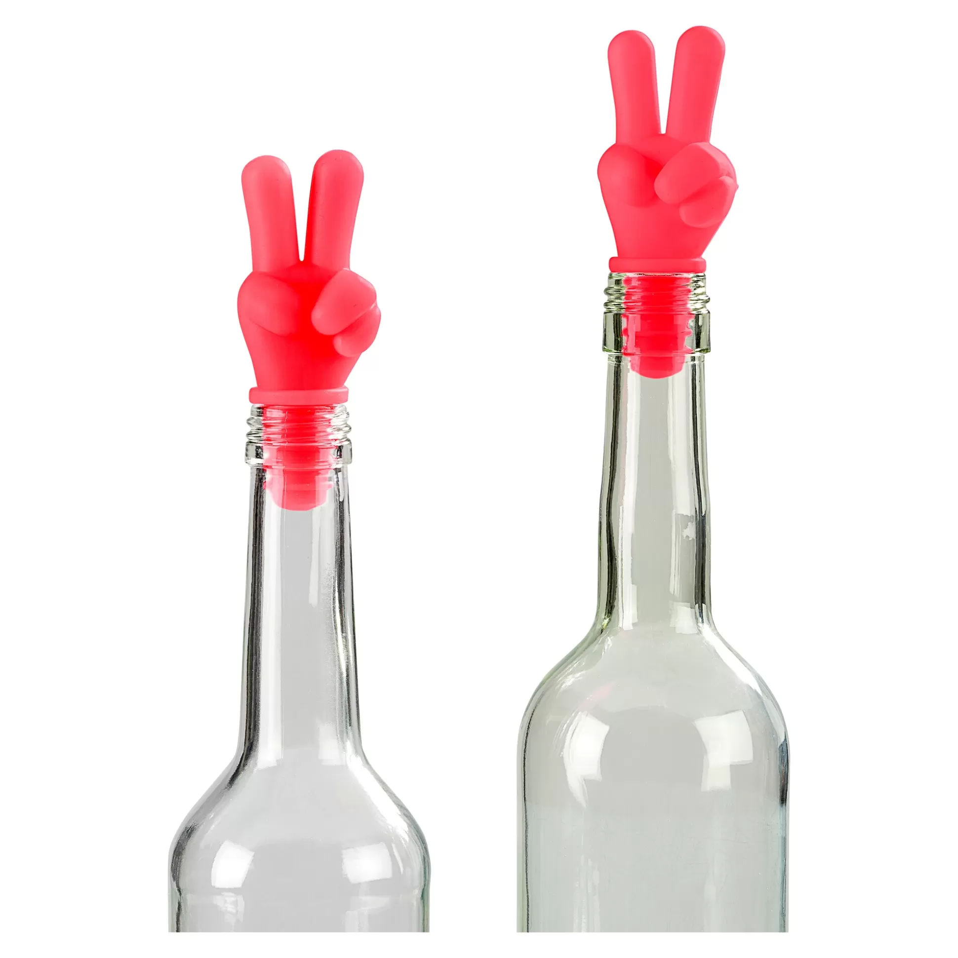Lot de 2 Fermoirs Étanches « Paix » - Design Minimaliste pour Bouteilles en Verre, Accessoires Maison Écologiques