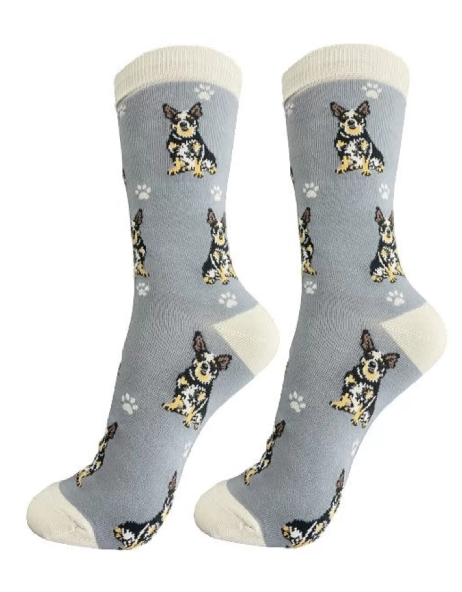 Chaussettes Berger Australien Intégrales - Confortables et Ludiques pour Passionnés de Chiens (Marque E&S Pets®)