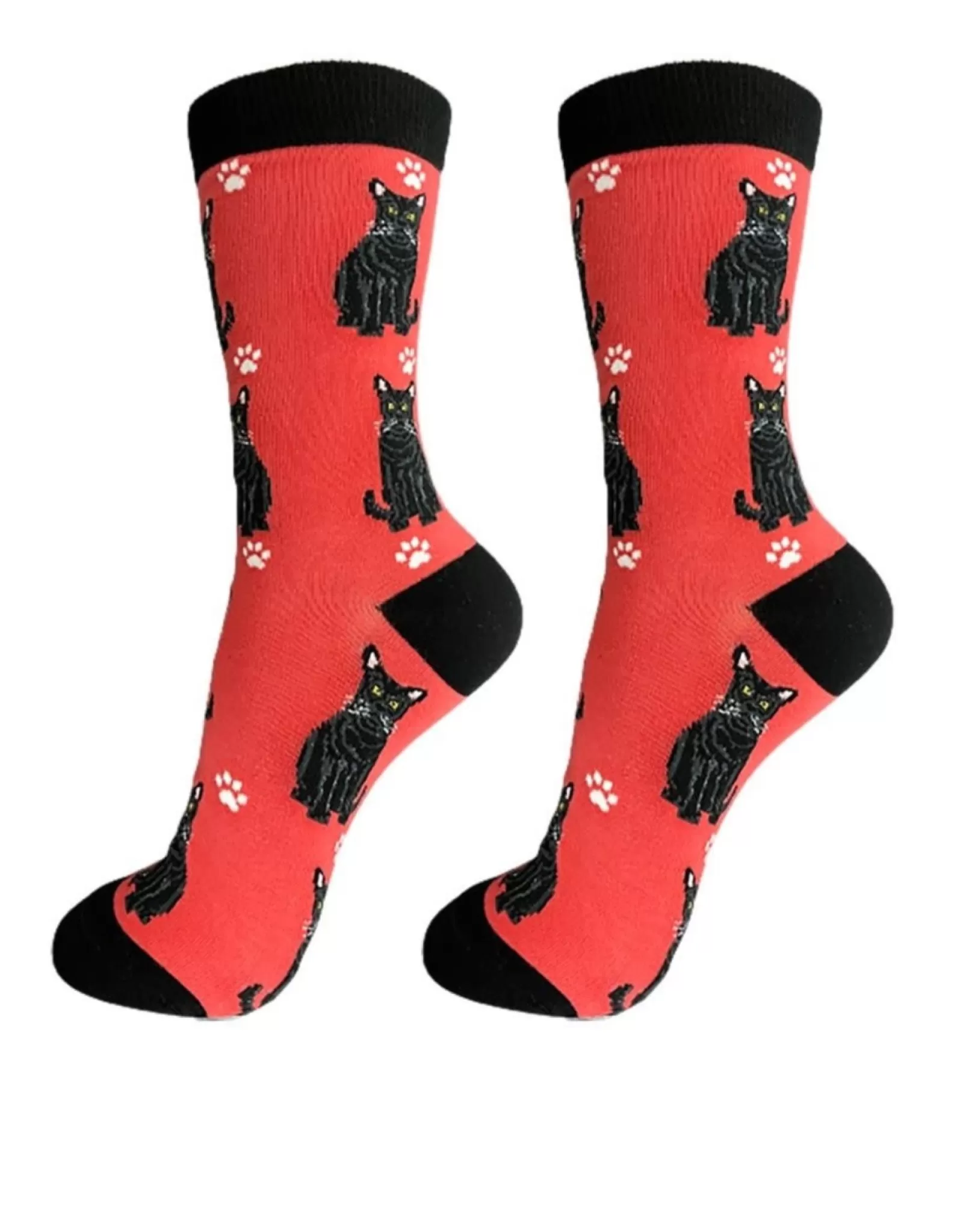 Chaussettes Créatives E et S Animaux - Look Félin Noir Intégral Confortable