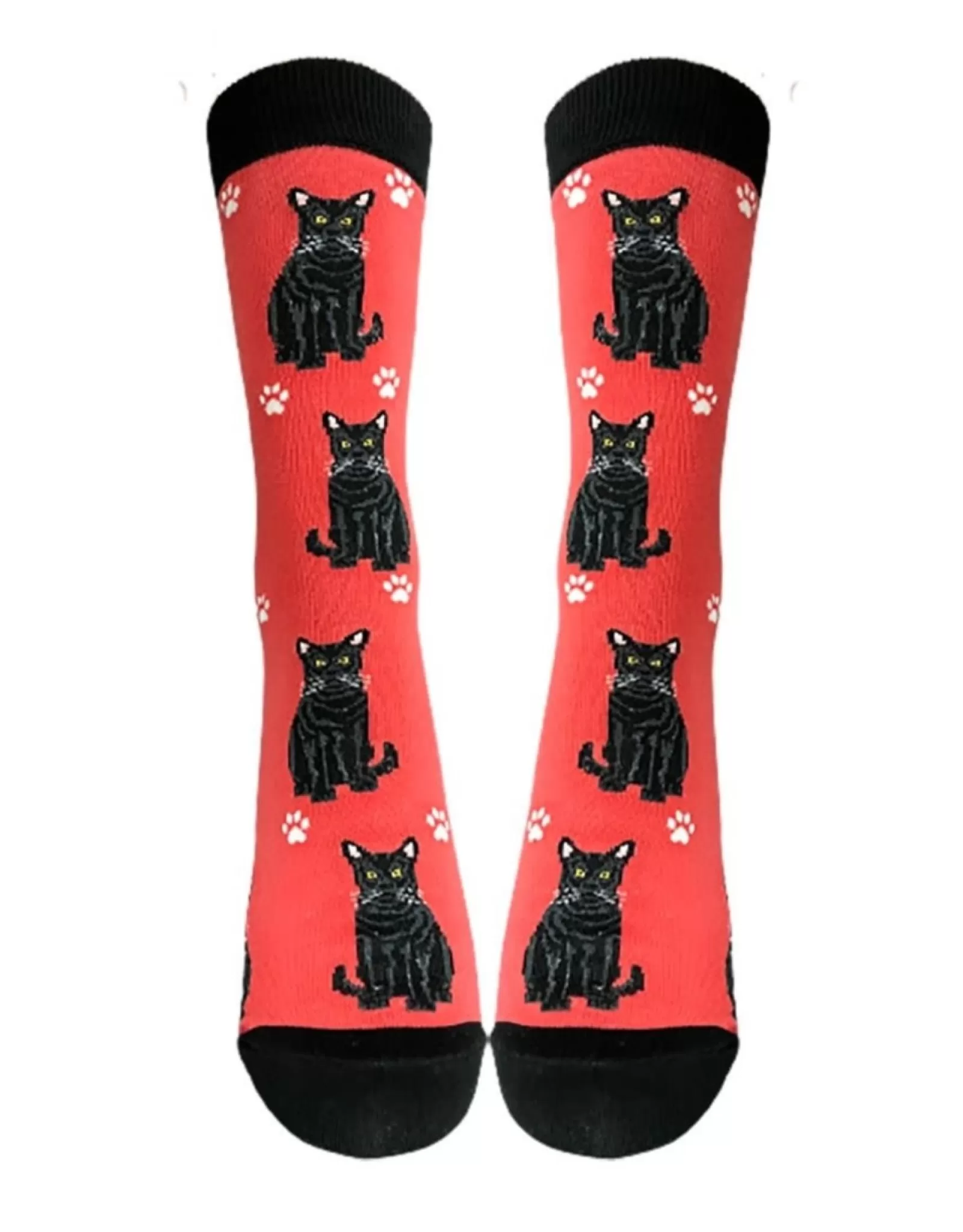 Chaussettes Créatives E et S Animaux - Look Félin Noir Intégral Confortable