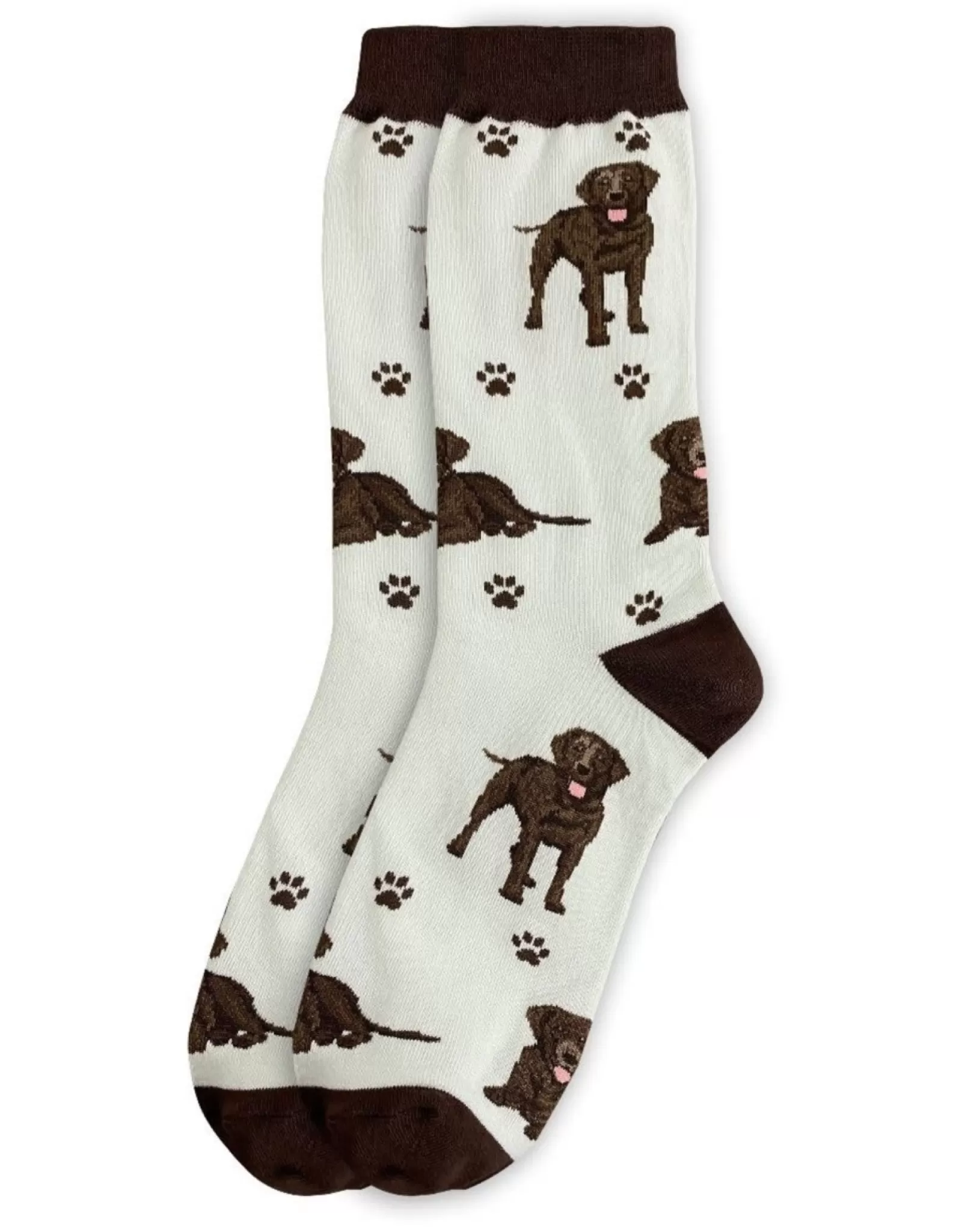 Chaussettes Confort E&S Pets - Labrador Chocolat Motif Intégral