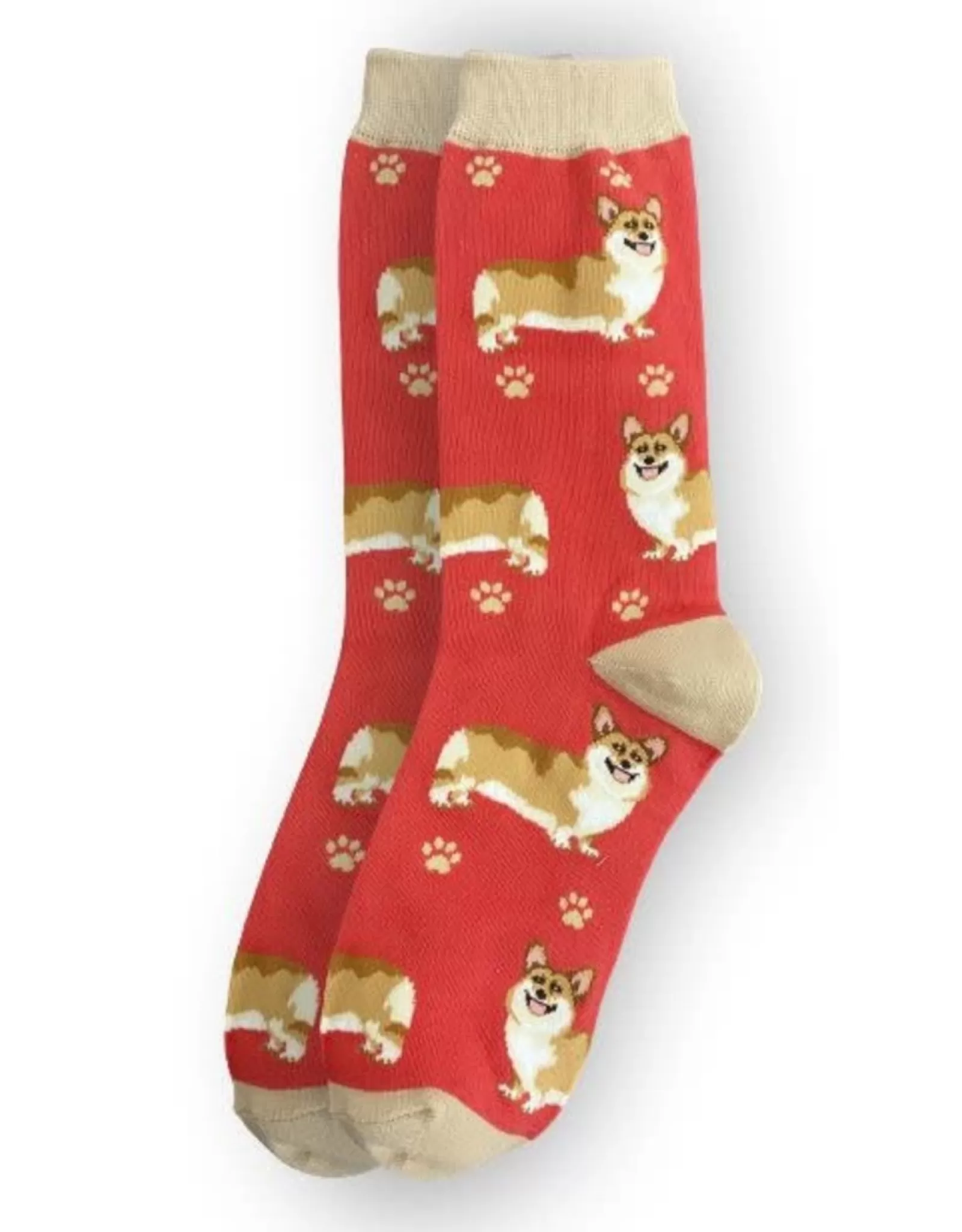 Chaussettes Corgi Intégrales - Design Amusant pour Passionnés d'Animaux (E&S Pets Collection Confort)