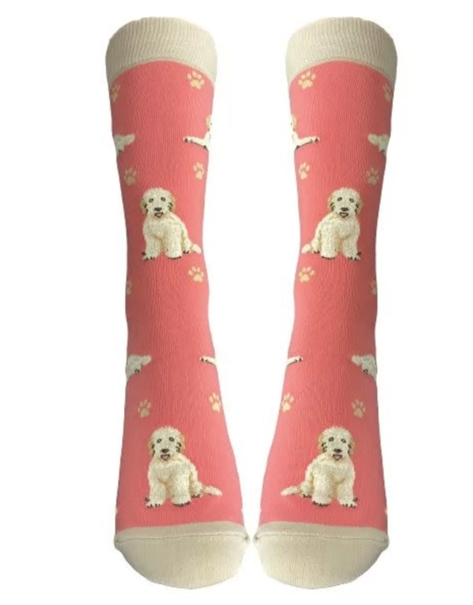 Chaussettes Intégrales Confort pour Goldendoodle - Ton Pêche Doux par E&S Pets