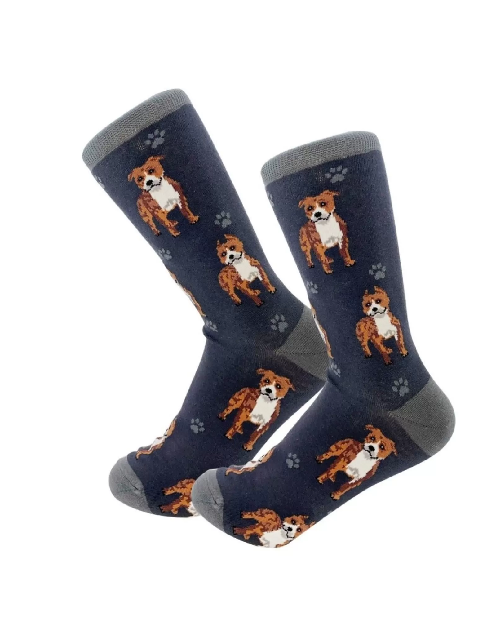 Chaussettes Confort Intégrales Pit Bull - Design Amusant pour Chiens - Collection E&S Pets