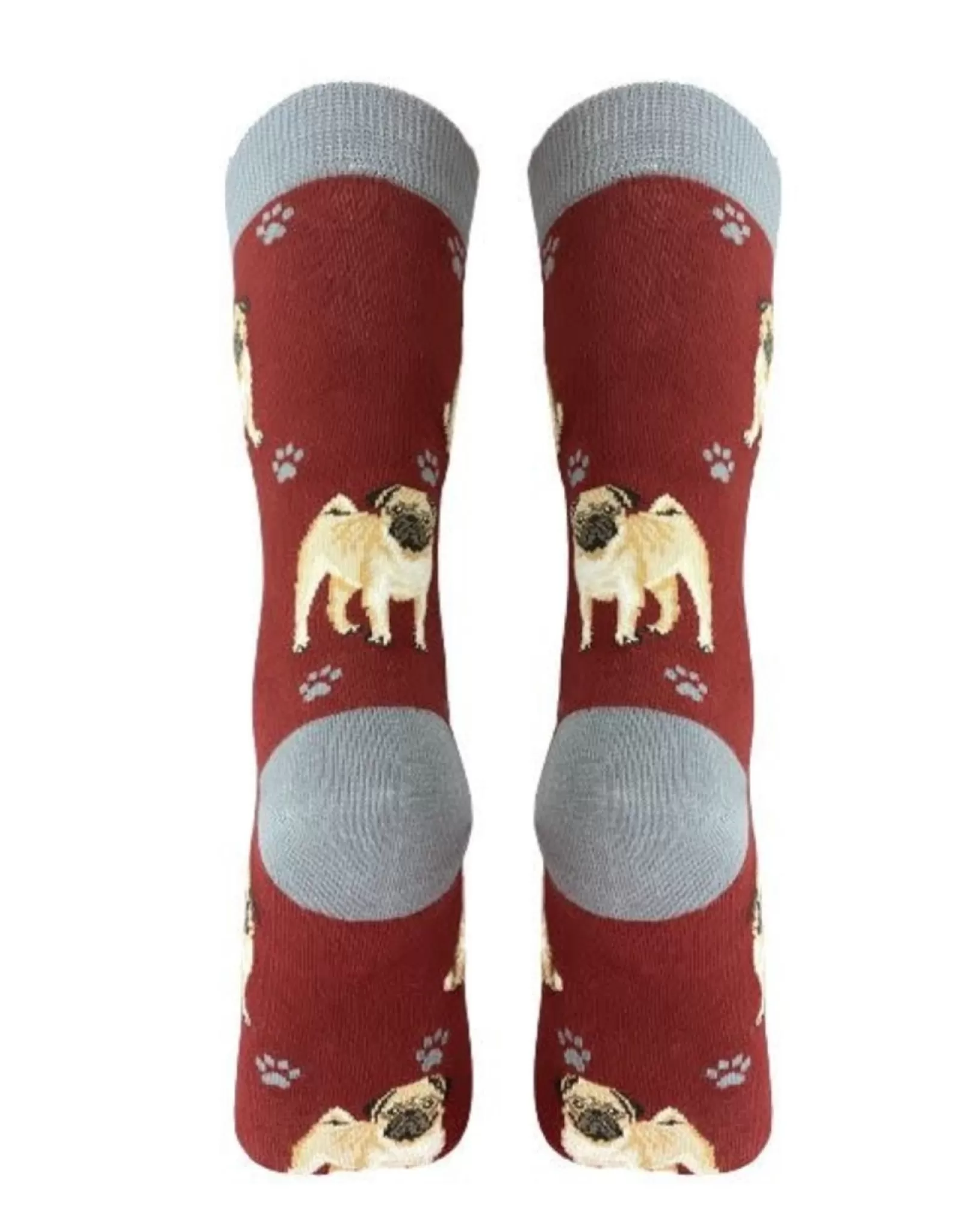 Chaussettes intégrales Pug - Confort ultime pour animaux avec design amusant | Collection E&S Pets