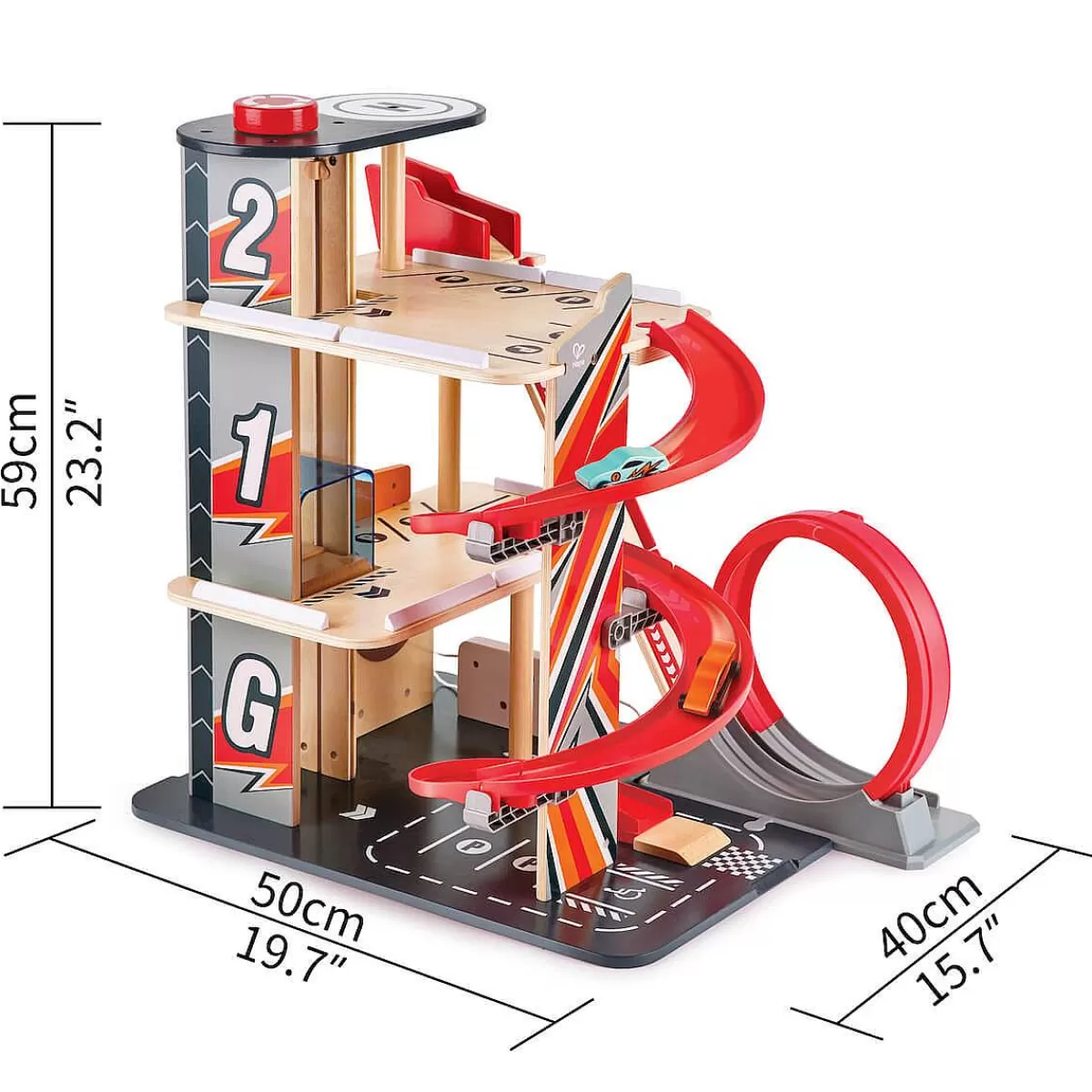 Garage Interactif Cascadeur - Set de Jeu Mécanisé HAPE avec Véhicules à Action (3 Ans et +)
