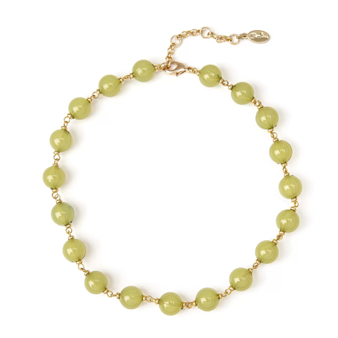 Collier Ras du Cou Élégant - Enchaînement de Sphères Unies avec Détail Florale