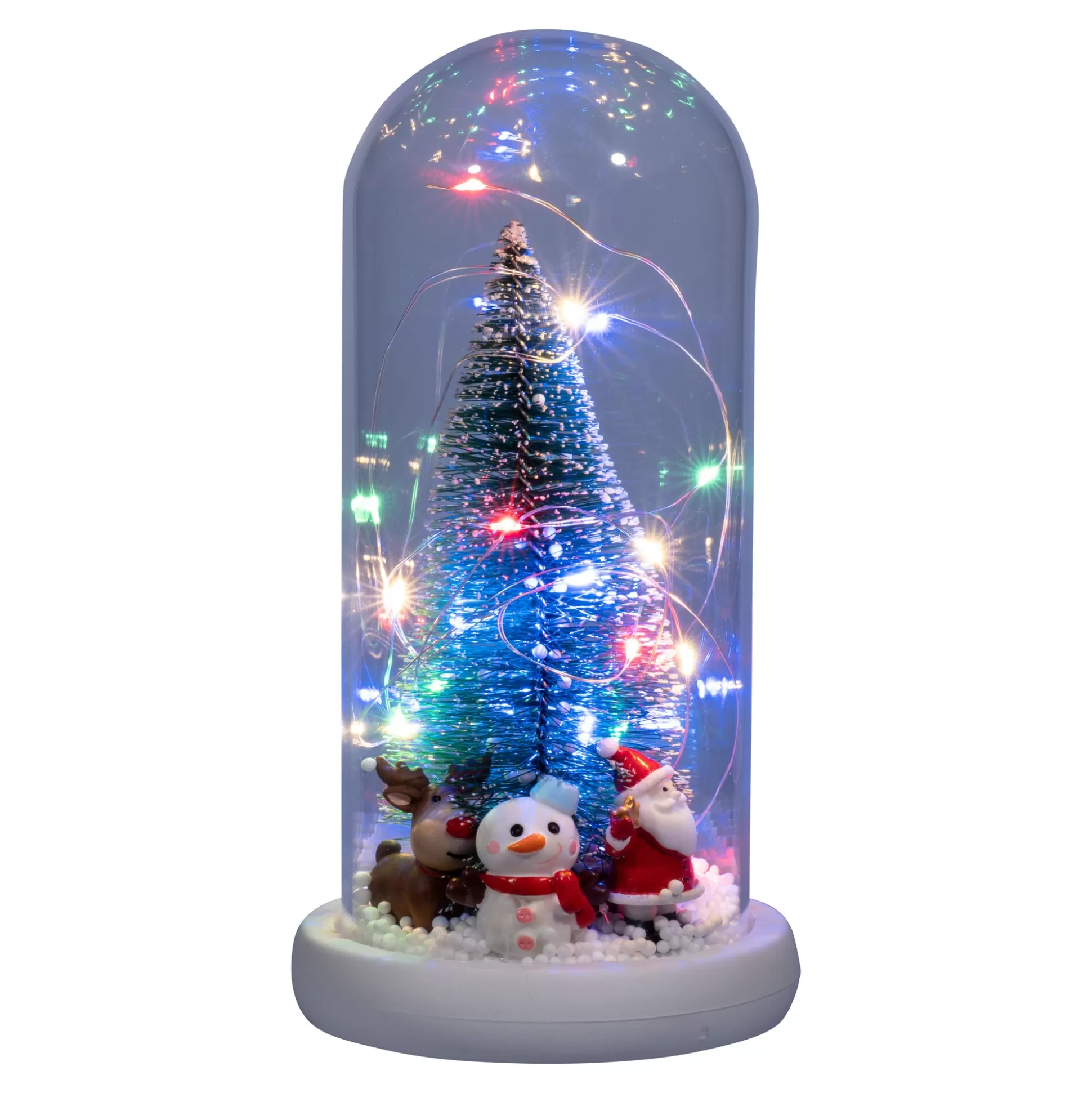 Cloche Lumineuse LED en Cristal « Joies Hivernales » - Élégance Festive par Viva Domo